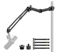 Frgyee Supporto per microfono esteso, supporto per microfono da tavolo, accessorio aggiuntivo per supporto per microfono sopra la testa, braccio per microfono Overhead per Shure SM7B, Blue Yeti