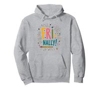 Fri-Nally Celebration School's out Divertimento Estivo Felpa con Cappuccio, Unisex per Adulti, Grigio Melange, M