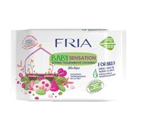 Fria Baby Sensation Acqua Pura Salviette per Cambio Pannolino, Formula con 98% di Acqua Purificata ad Azione Detergente sulla Pelle, Dermatologicamente Testate, Confezione Pocket da 20+5 Salviette