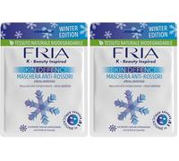 Fria K-Beauty Maschera Viso Skin Defence con Booster Naturale Antiossidante ed Estratto di Cannella, Effetto Barriera, Dermatologicamente Testata, Confezione da 2 Maschera
