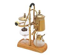 Fricienc Balance sifone/sifone caffettiera elegante doppia costola Fulcrum con manico a T Unique Gravity Vintage Caffettiera Vuoto Sistema di infusione Oro Elegante Design Retro Stile Oro Rosa