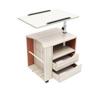 Fricienc Tavolino girevole con spazio di archiviazione, tavolino girevole per soggiorno, comodino, posto di lavoro girevole, cassetti intelligenti, comodino moderno per camera da letto