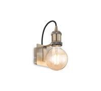 Applique Rustica-Country Frida Metallo Ottone Brunito 1 Luce E27