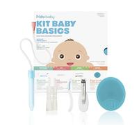 Frida Baby Kit essenziale 6 pezzi include aspirapolvere nasale Snotsucker, lime per unghie NailFrida, Windi sollievo dal gas, spazzola da bagno DermaFrida + custodia per il trasporto in silicone