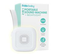 Frida Baby Macchina audio portatile 2 in 1 per bambino + luce notturna, suono bianco per bambini, con 5 suoni lenitivi e 3 modalità di luce notturna, da viaggio, si attacca a passeggini e seggiolini