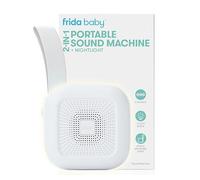 Frida Baby Macchina audio portatile 2 in 1, suono bianco per bambini, luce notturna con 5 suoni rilassanti e 3 modelli di luce notturna, da viaggio, si attacca a passeggini, seggiolini auto e culle