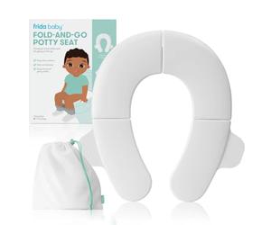 Frida Baby Riduttore WC Pieghevole da Viaggio per Bambini | Per i più piccoli, base antiscivolo, maniglie, adatto per WC rotondi e ovali, compatto, leggero, con borsa da viaggio per gli