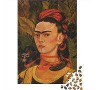 Frida Jigsaw Puzzle opere d'arte famose nel mondo,1000 Pcs Rompicapo dipinto Classici, Puzzles museo, Puzzle Per Gioco Familiare, Regalo Per Amore E Amico, Festa Gioco