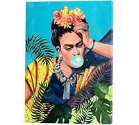 Frida Kahlo Annoiato Verde Gomma Da Masticare Stampa Su Tela di Canapa Arte Della Parete Poster della Tela di Canapa Pittura Complementi Arredo Casa Immagine Per camera Da Letto Frameless,40 x 60 cm