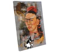 Frida Kahlo Banksy Painter Urban SINGLE TELA parete arte foto stampa