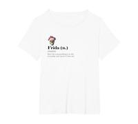 Frida Kahlo - Creative Vision Maglietta, Donna Plus-Size, Bianco, 1X