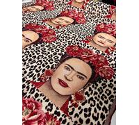 Frida Kahlo Pannello Tessuto Arte Messicana Gobelin Leopardato Floreale Cusci...