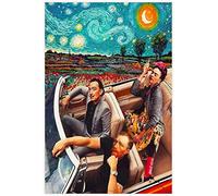 Frida Kahlo Stampa su Tela Poster Arte Murale Van Gogh Stampa su Tela Pittura Home Decor SalvadorDalí Immagine Divertente Opera d'Arte Per Camera Da Letto Murale Senza Cornice,40 x 60 cm