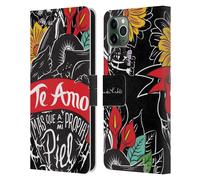 FRIDA KAHLO TIPOGRAGIA CUSTODIA COVER A PORTAFOGLIO PER APPLE iPHONE TELEFONI