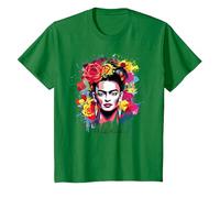 Frida Kahlo - varietà di Articoli Maglietta, Bambini, Verde Mela, 12 Anni