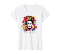 Frida Kahlo - varietà di Articoli Maglietta, Donna, Bianco, S
