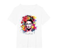 Frida Kahlo - varietà di Articoli Maglietta, Donna Plus-Size, Bianco, 1X