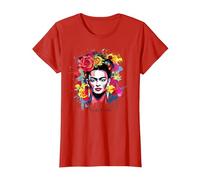 Frida Kahlo - varietà di Articoli Maglietta, Donna, Rosso, M