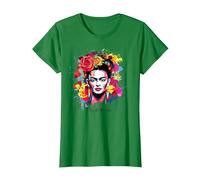 Frida Kahlo - varietà di Articoli Maglietta, Donna, Verde Mela, XXL