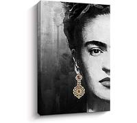 Frida Kahlo Wall Art Canvas Print Bianco e nero Painting Artwork Wall Decor, Frida Portraits Poster Print Art Picture Mexican Artist Home Decor for Living Room, No Frame,60 x 80 cm