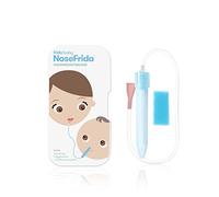 Fridababy NoseAspiratore di secrezioni nasali Frida, inclusi 4 filtri igienici e custodia, ricaricabile, per neonati da 0 mesi, (confezione da 1), blu/bianco, 200830012