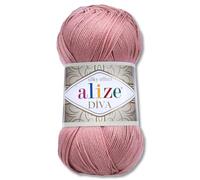Frida's Wollhaus Alize 100 g Diva Wolle per Lavoro a Maglia e Uncinetto, Microfibra, 64 Colori (354 | Rosa)