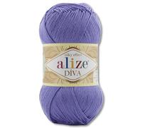 Frida's Wollhaus Alize 100 g Diva Wolle per Lavoro a Maglia e Uncinetto, Microfibra, 64 Colori (851 | Amethyst)