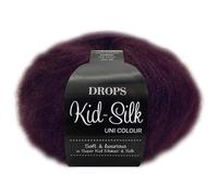 Frida's Wollhaus Drops, 25 g Kid-Silk Mohair & Seide Lacegarn Beilaufgarn Flauschig 47, colore (16 | Dunkellila)
