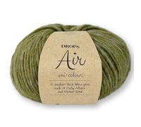 Frida's Wollhaus Drops 50 g Air lavorato a maglia all'uncinetto, lana vergine alpaca, super morbida, 50 colori (47 | Oregano Uni)