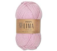 Frida's Wollhaus Drops 50 g Lima Uni Lana di Pecora Alpaca per Maglieria Uncinetto Infeltrimento 21 Colori (Tinta Unita 3145 | Rosa Cipria)