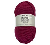 Frida's Wollhaus Drops 50 g Merino Extra Fine Mulesing, lavabile all'uncinetto, 46 colori (tinta unita 34 | Erika)