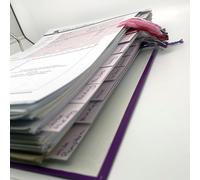 Frida's Wollhaus Frida's - Registro per lavori a maglia e uncinetto con stampa su entrambi i lati, formato A4, con marcatura a fori