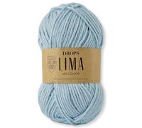 Frida's Wollhaus Gocce 50 g Lima Uni und Mix Filato di lana per lavorare a maglia all'uncinetto, lana vergine alpaca, 36 colori (tinta unita 9027 | azzurro)