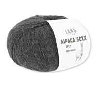 Frida's Wollhaus Lang Yarns Alpaca Soxx 4 gomitoli di lana per lavorare a maglia, alpaca, Easywash 64 colori (005, grigio Mélange)
