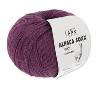 Frida's Wollhaus Lang Yarns Alpaca Soxx - Gomitolo di lana a 4 strati, per lavorare a maglia, alpaca, Easywash 64 colori (046, ciclamino)