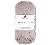 Frida's Wollhaus Pro Lana 50 g Basic Cotton Cotone per Maglieria e Uncinetto Filato Base-Filamento 64 Colori (12 | Malva)