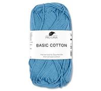 Frida's Wollhaus Pro Lana 50 g Basic Cotton Cotone per Maglieria e Uncinetto Filato Basic-Garn 105 Colori (266 | Wolke)