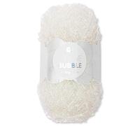 Frida's Wollhaus Rico Design 50 g Creative Bubble filo spugna per lavori a maglia e uncinetto, 57 colori (013 | Bianco iridescente)