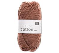 Frida's Wollhaus Rico Design Creative Cotton Aran - Gomitolo di lana per lavorare a maglia, 50 g, 63 colori (56 | Torrone)