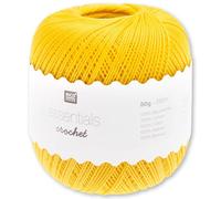 Frida's Wollhaus Rico Design Essentials Crochet Filato per uncinetto in cotone mercerizzato Amigurumi 24 colori (013 | Giallo)