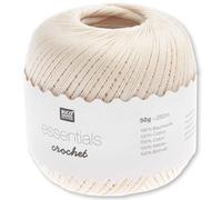 Frida's Wollhaus Rico Design Essentials Crochet Filato per uncinetto in cotone mercerizzato Amigurumi 24 colori (032 | Crema)