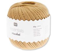 Frida's Wollhaus Rico Design Essentials Crochet Filato per uncinetto in cotone mercerizzato Amigurumi 24 colori (025 | oro)