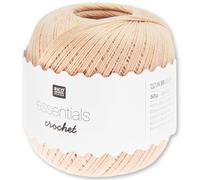 Frida's Wollhaus Rico Design Essentials Crochet Filato per uncinetto in cotone mercerizzato Amigurumi 24 colori (002 | Beige)