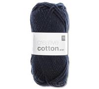 Frida's Wollhaus Rico Design - Gomitolo di lana Creative Cotton Aran, 50 g, per lavori a maglia e uncinetto, 63 colori (38 | Blu scuro)