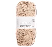 Frida's Wollhaus Rico Design - Gomitolo di lana Creative Cotton Aran, 50 g, per lavori a maglia e uncinetto, 63 colori (51 | Kitt)