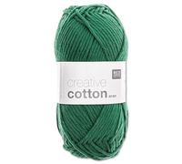 Frida's Wollhaus Rico Design - Gomitolo di lana Creative Cotton Aran per lavori a maglia e uncinetto, 50 g, 63 colori (49 | Verde)