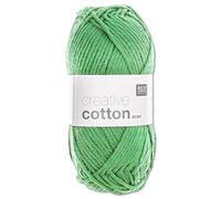 Frida's Wollhaus Rico Design - Gomitolo di lana per lavori a maglia e uncinetto, Creative Cotton Aran, 50 g, 63 colori (40 | Verde chiaro)