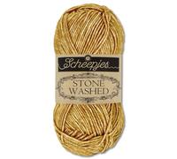 Frida's Wollhaus Scheepjes 50 g Stone Washed Filato per lavorare a maglia all'uncinetto, morbido come la seta, 36 colori (832 | Enstatite)