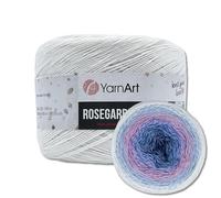 Frida's Wollhaus YarnArt 250 g = 1000 m Rosegarden Bobbel Filato gradiente di lana, 26 colori (301 | bianco-azzurro, rosa-blu)
