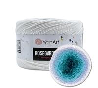 Frida's Wollhaus YarnArt 250 g = 1000 m Rosegarden Bobbel Filato sfumato di lana, 26 colori (305 | bianco-azzurro-blu-scuro)